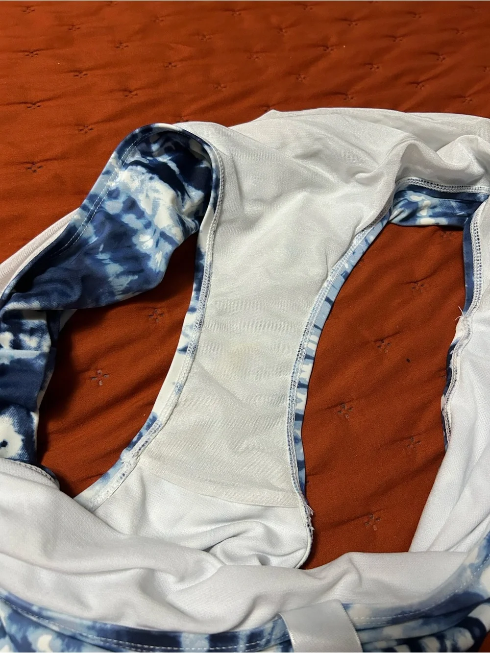 Plus size Blue Tie-Dye Bikini Bottoms 2X